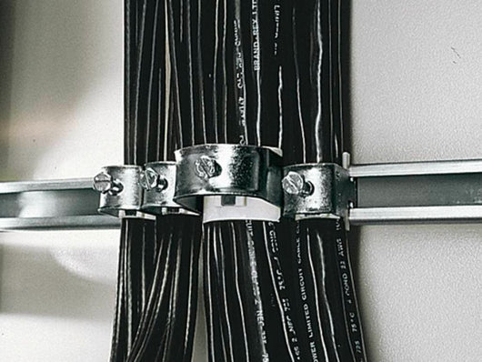 Abrazadera de cable para raíl C, raíl combinado DK Rittal 7097.300