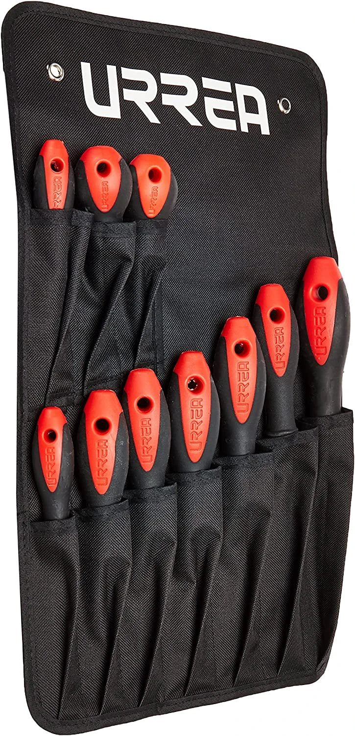Juego de 10 Destornilladores Bimaterial Combinado Urrea 8600F