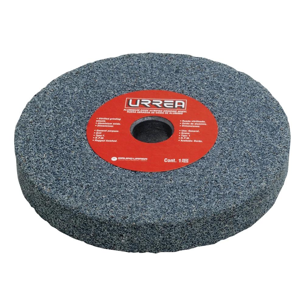 Rueda abrasiva de oxido de aluminio grano 60, 6" x 3/4" Urrea A60A15020