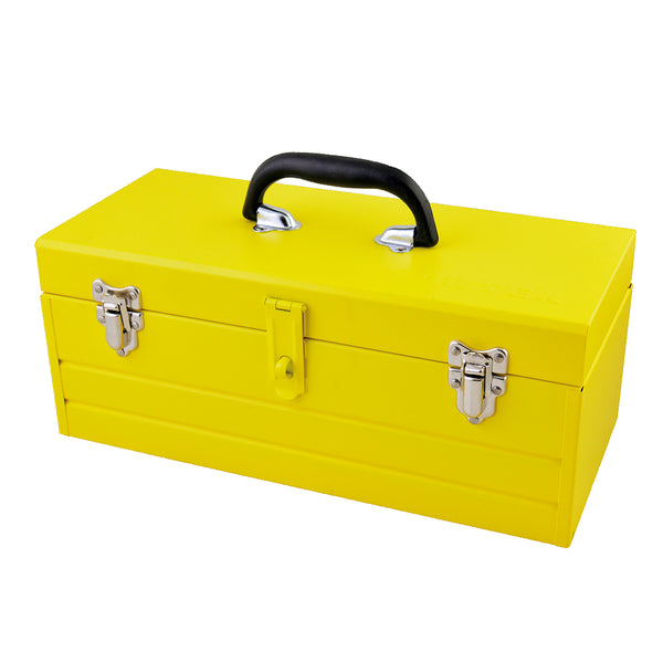 Caja portaherramientas metálica amarilla 16" x 7" x 6" Surtek CM16 - Surtek - Industrias GSL