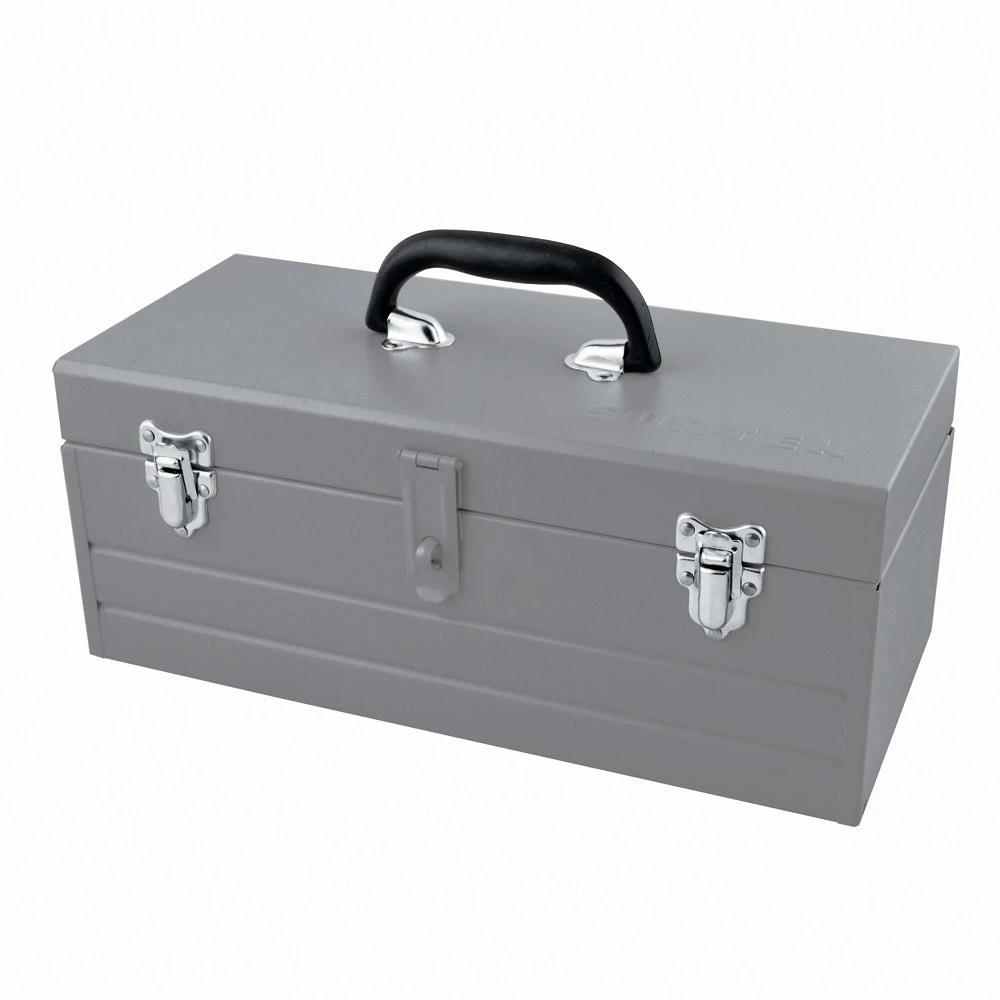 Caja portaherramientas metálica gris 16" x 7" x 6" Urrea CM16G