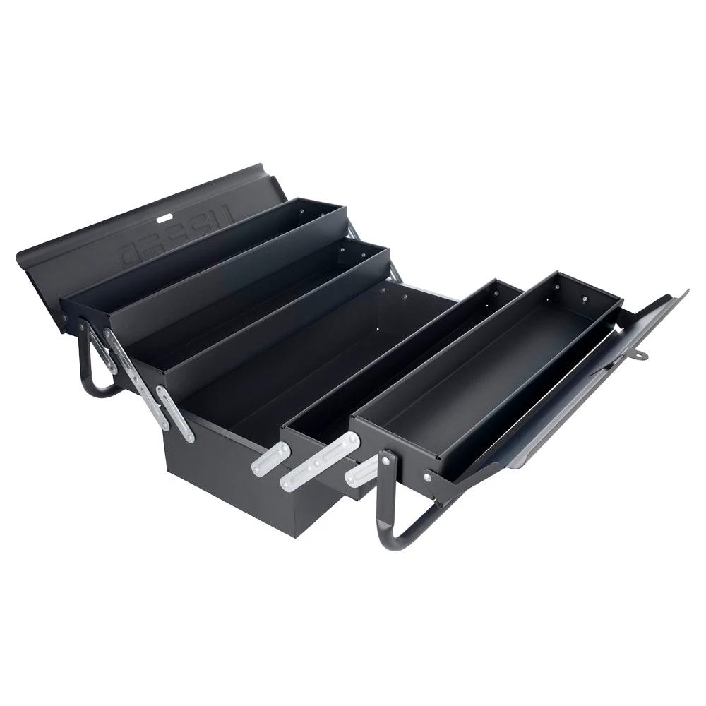 Caja portaherramientas metálica tipo acordeón negra 7" x 18" x 7" Urrea - Urrea - Industrias GSL