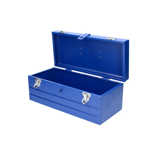 Caja portaherramientas metálica azul con charola 16" x 7" x 6" Foy - Foy - Industrias GSL