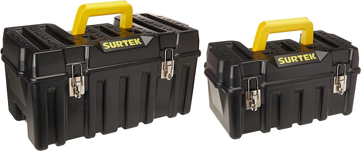Combo de 2 cajas portaherramientas plásticas Surtek CPS2C