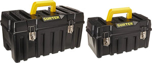 Combo de 2 cajas portaherramientas plásticas Surtek CPS2C