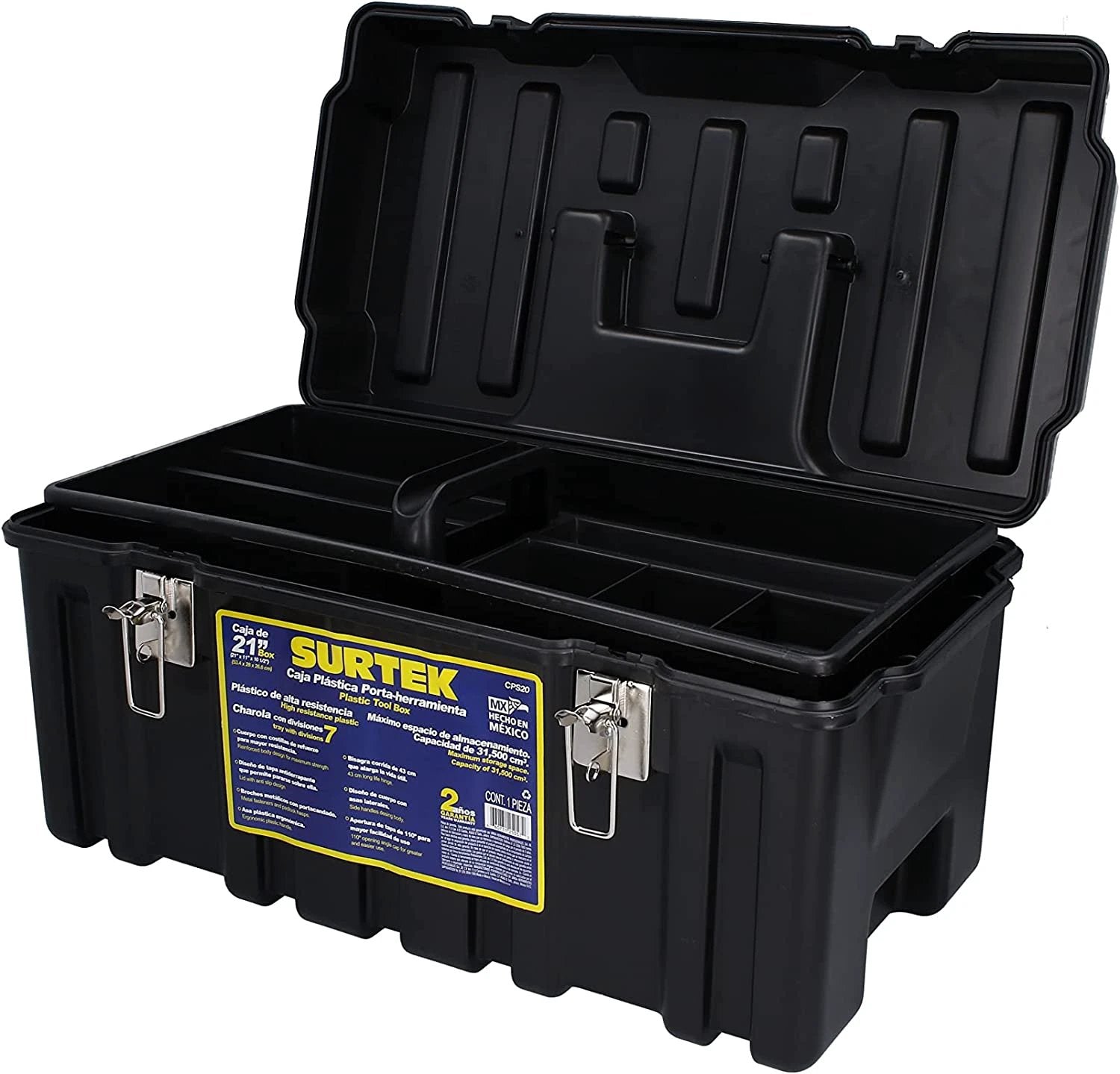 Combo de 2 cajas portaherramientas plásticas Surtek CPS2C
