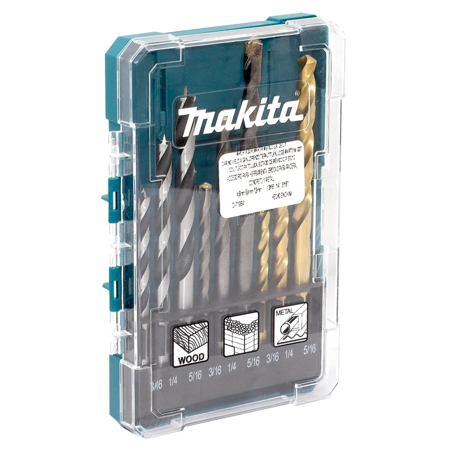 Kit De Brocas Para Metal, Madera Y Concreto Makita D71984