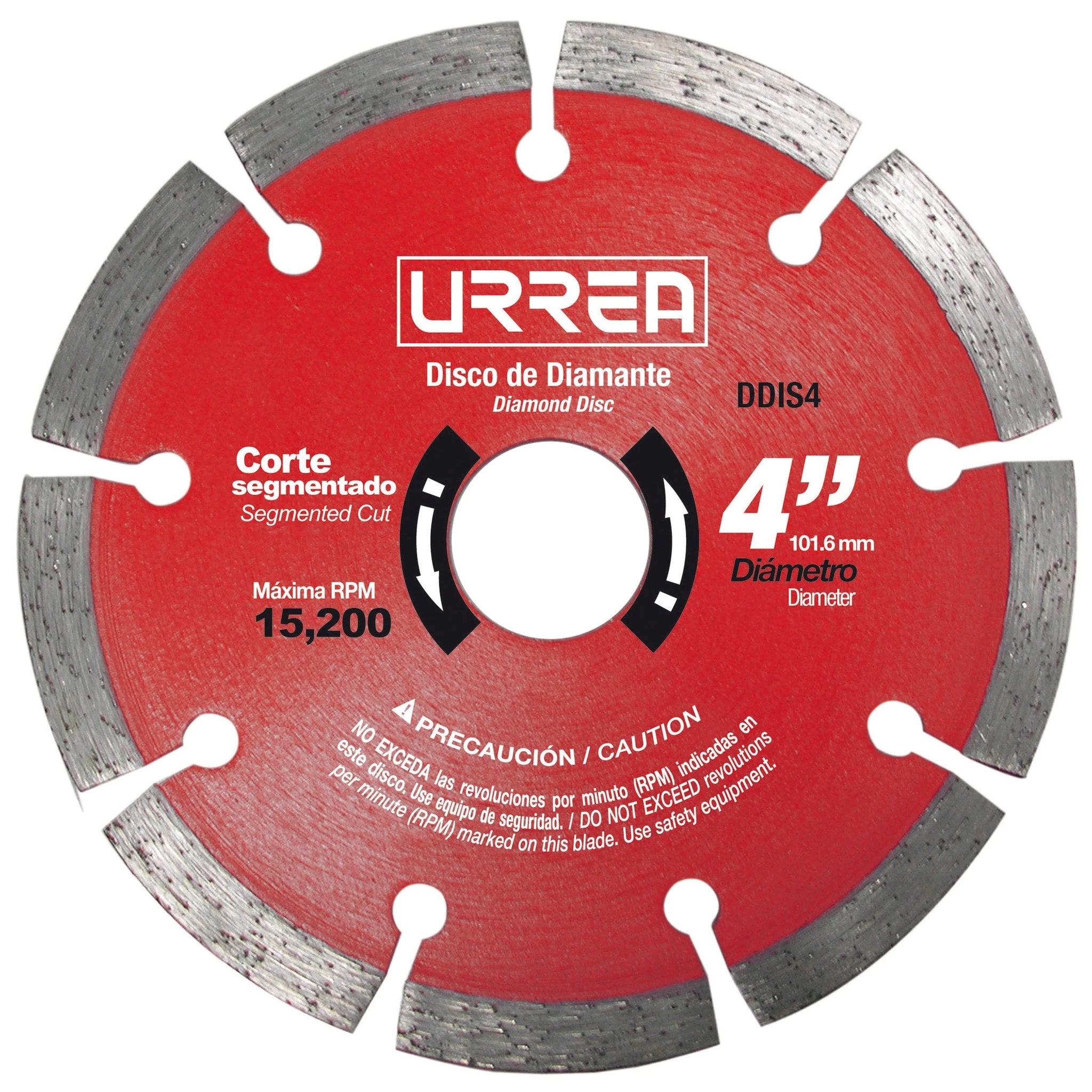 Disco de diamante segmentado, 4" Urrea - Urrea - Industrias GSL