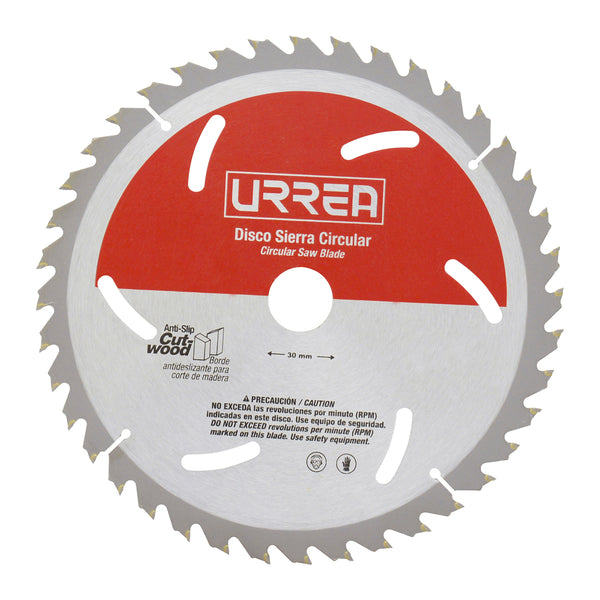 Disco para sierra circular para madera 30 dientes,  4" Urrea - Urrea - Industrias GSL