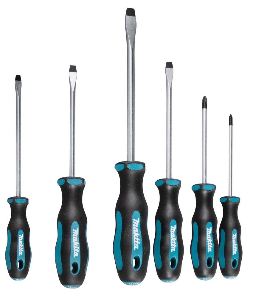 Juego de 6 Desarmadores Cruz Y Planos Makita E10506