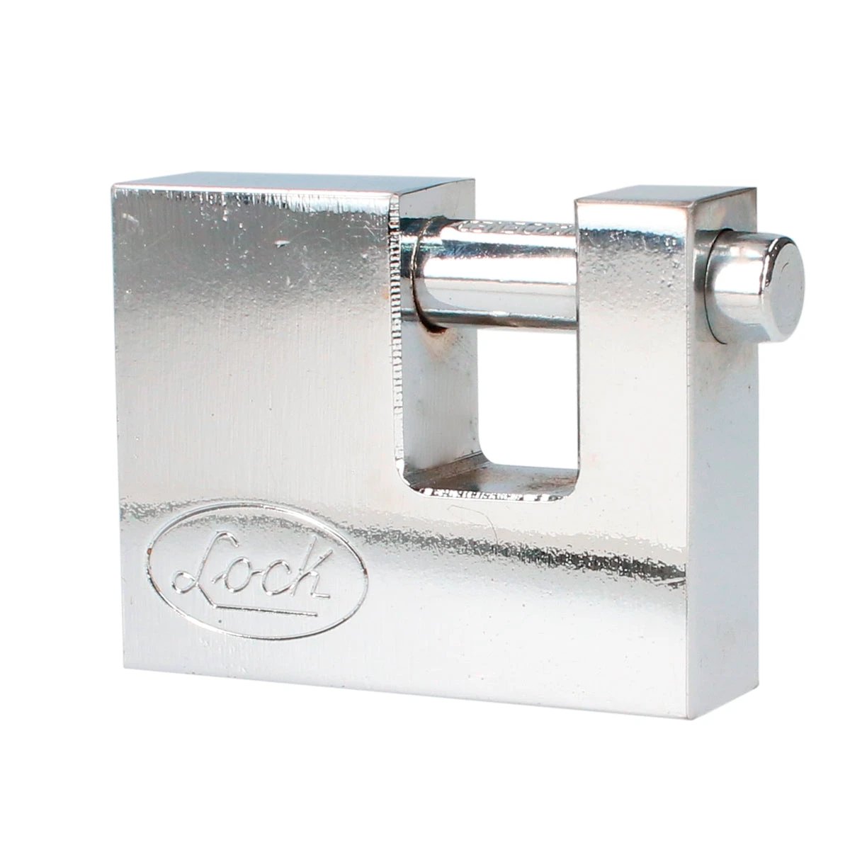 Candado de acero para cortina 70 mm, cromo satinado, llave tetra Lock - Lock - Industrias GSL