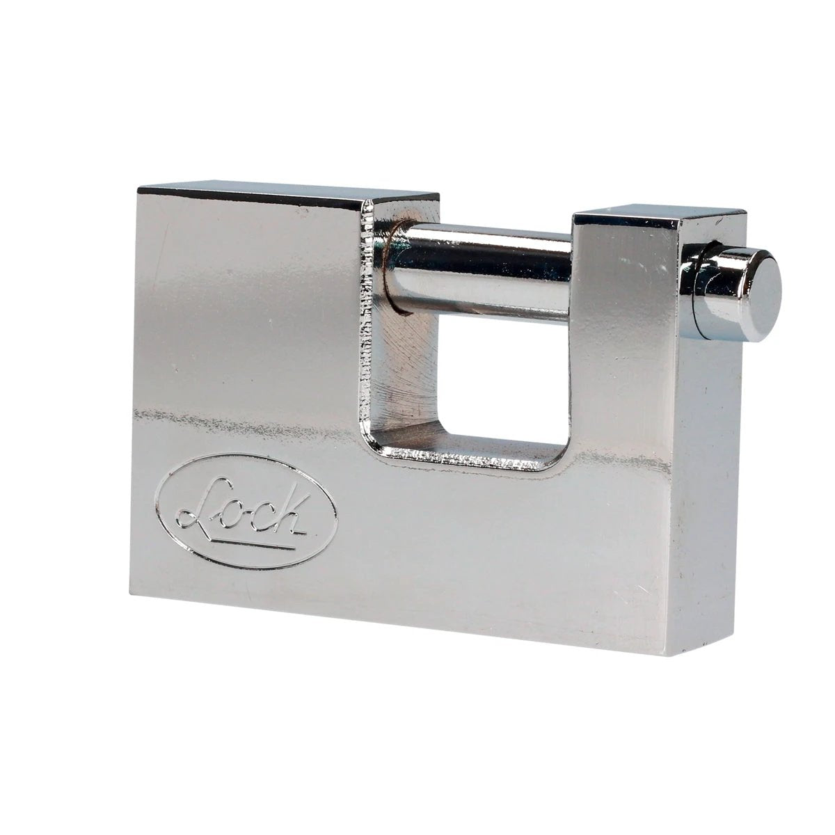 Candado de acero para cortina 80 mm, cromo satinado, llave tetra Lock - Lock - Industrias GSL