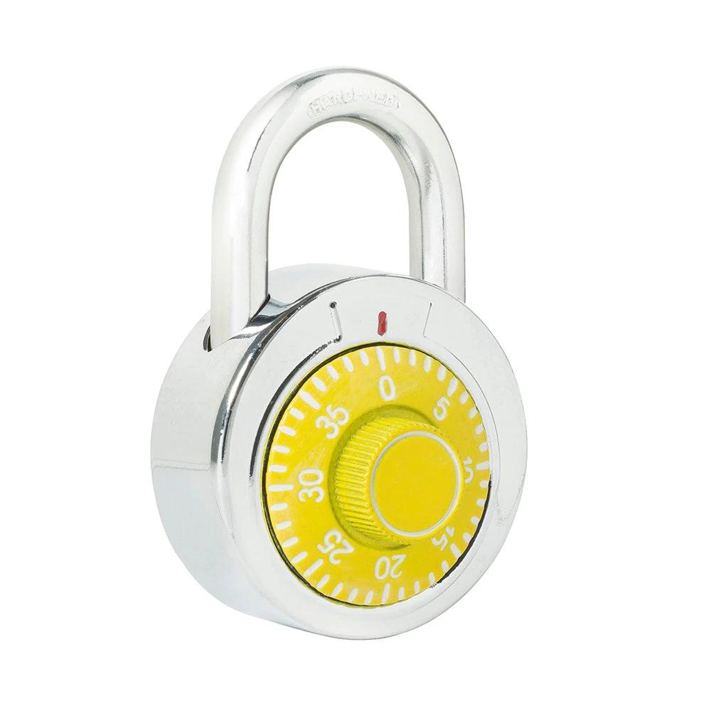 Candado de combinación de disco, amarillo, 50 mm Lock - Lock - Industrias GSL