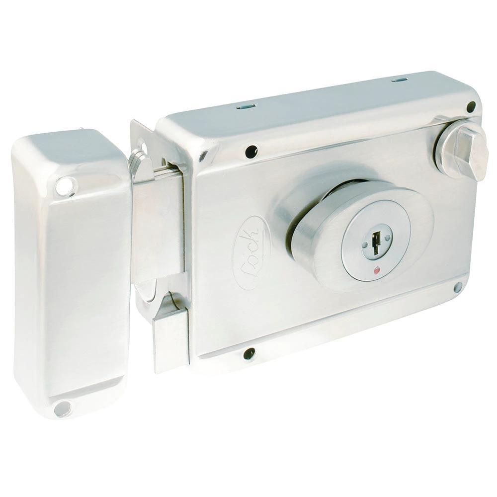 Cerradura sobreponer función ancla, acero inoxidable, llave de puntos, en caja Lock - Lock - Industrias GSL