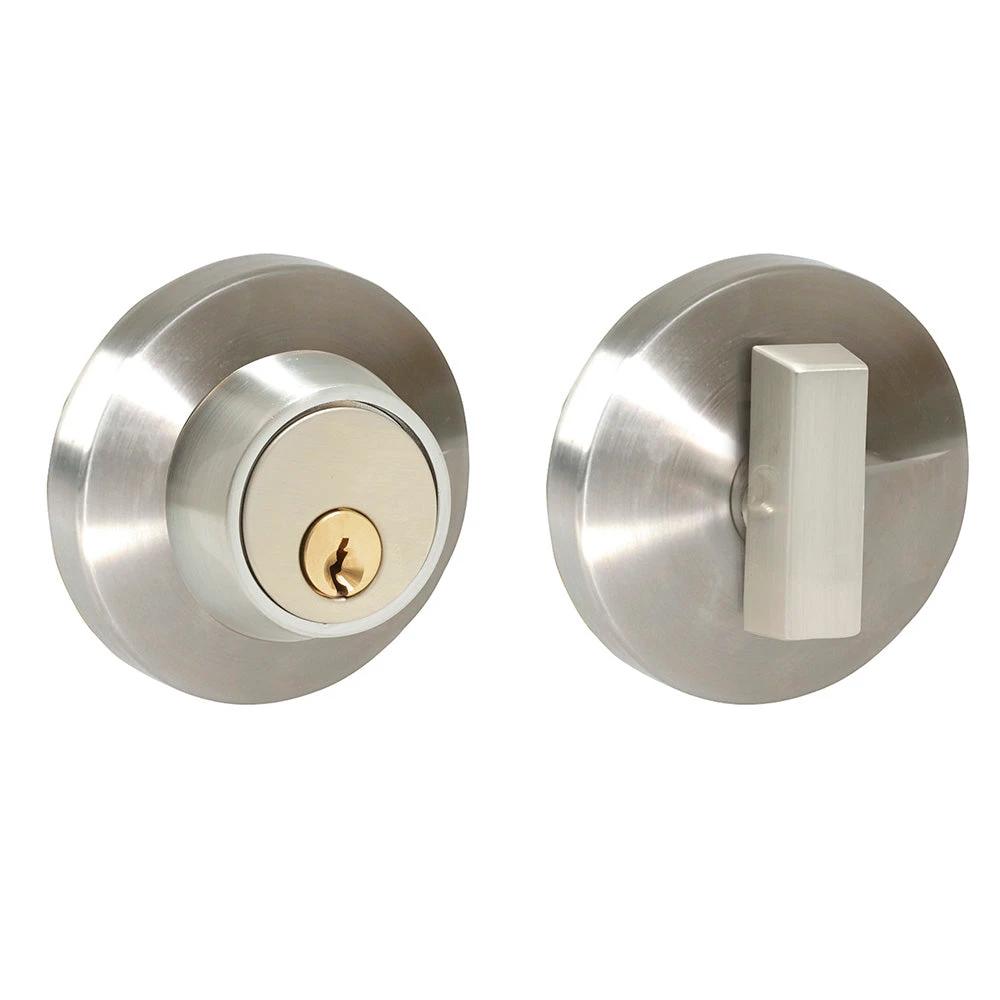 Cerrojo Alta función sencilla, níquel satinado, llave estándar, blíster Lock - Lock - Industrias GSL