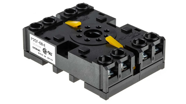 Base para Relevador Carril DIN 8 Pines 6 A 240 VAC Omron P2CF08 - Omron - Industrias GSL