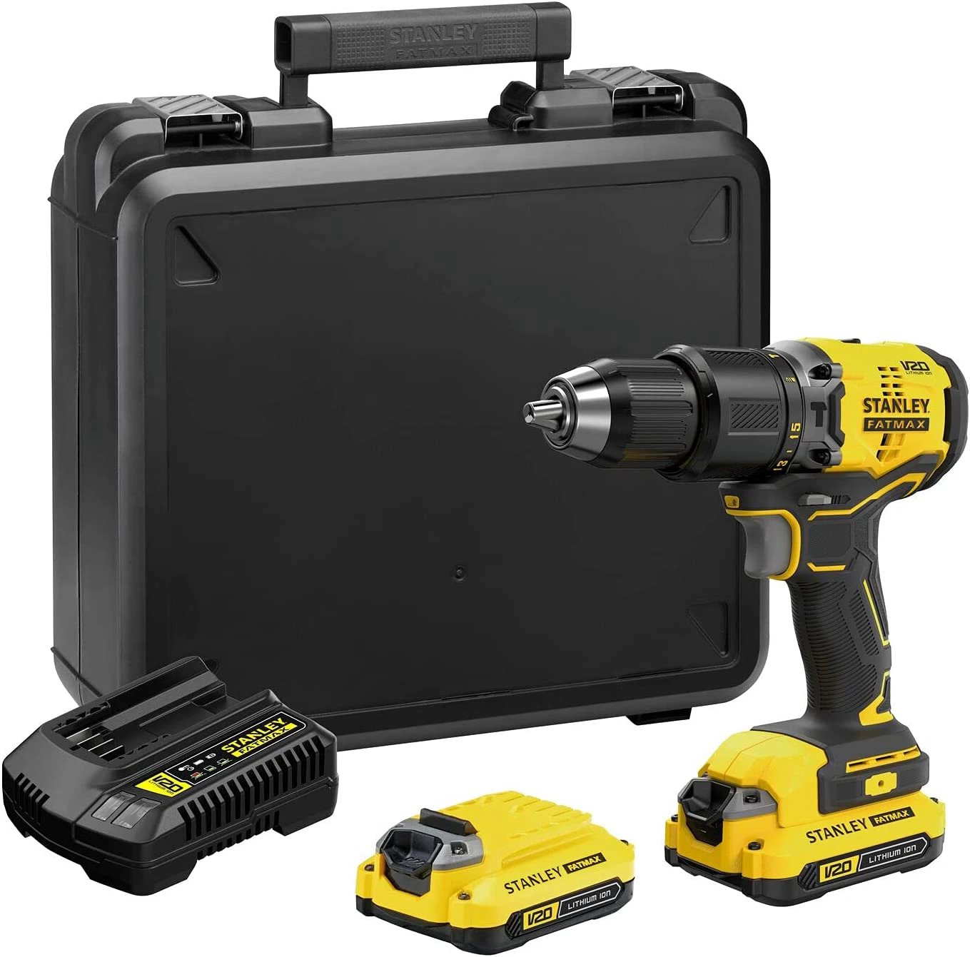 Combo Taladro Percutor 13mm 20V Brushless Stanley SBD715C2K-B3 - Stanley - Industrias GSL