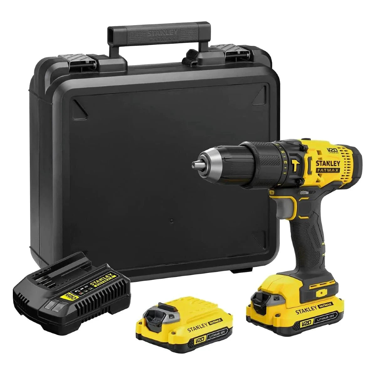 Combo Taladro Percutor 13mm 20V Stanley SCD711C2K-B3 - Stanley - Industrias GSL
