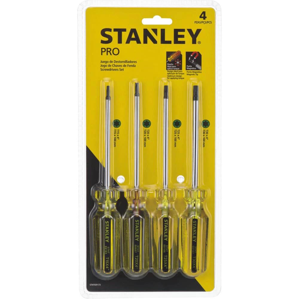 Stanley Stht69173 4 Pc Pvc Star Screwdriver Set