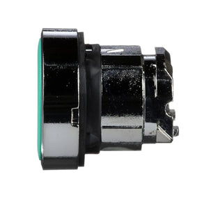 Pulsador rasante verde Schneider Electric ZB4BA3