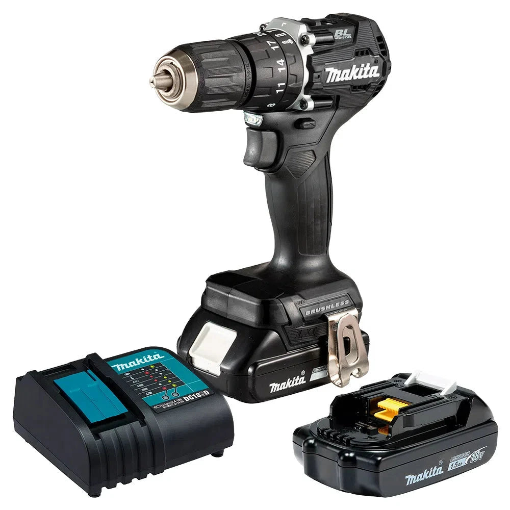 Kit Taladro Rotomartillo 18V Brushless Negro Makita DHP487YX2B